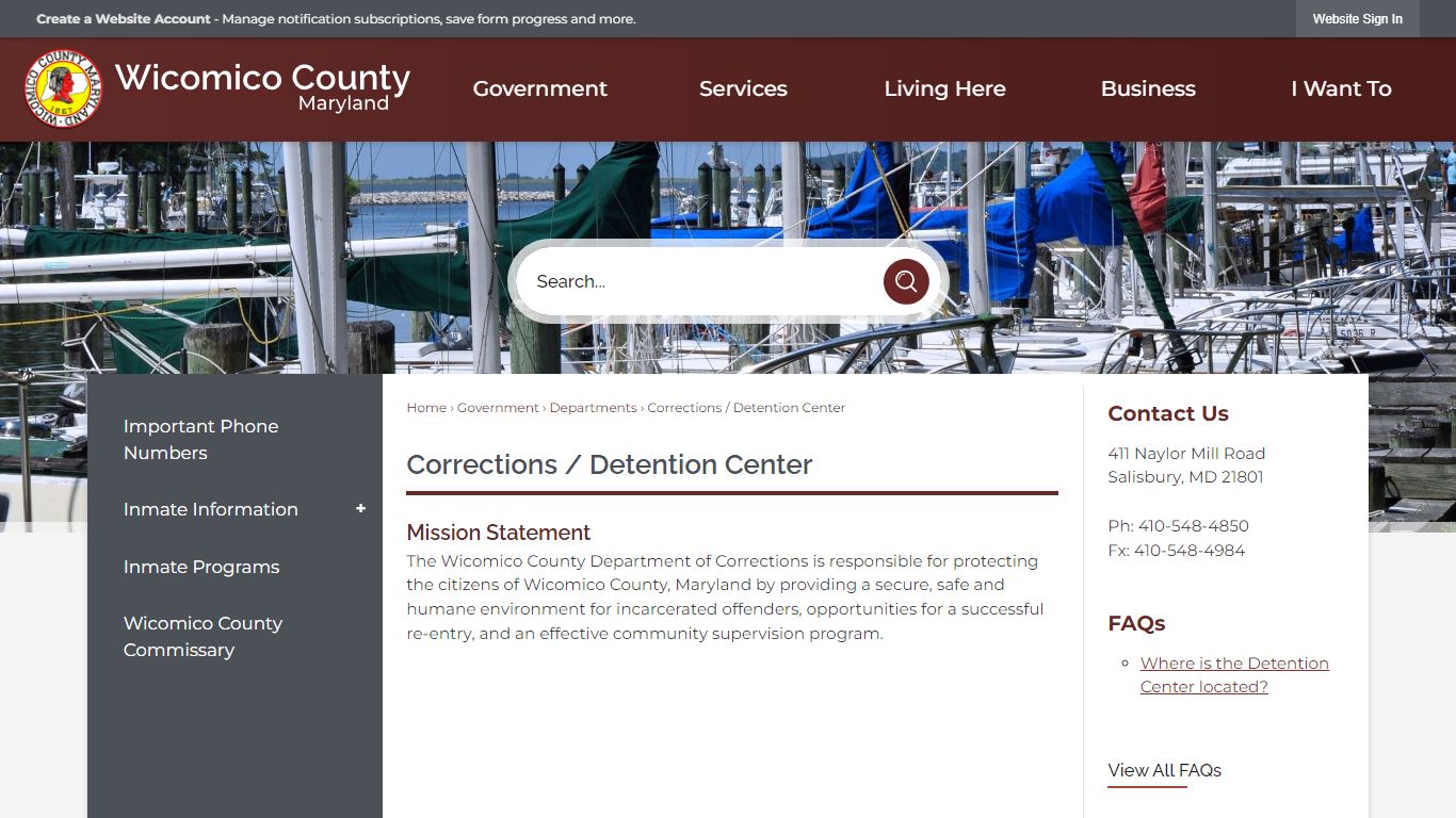 Corrections / Detention Center - Wicomico County, MD