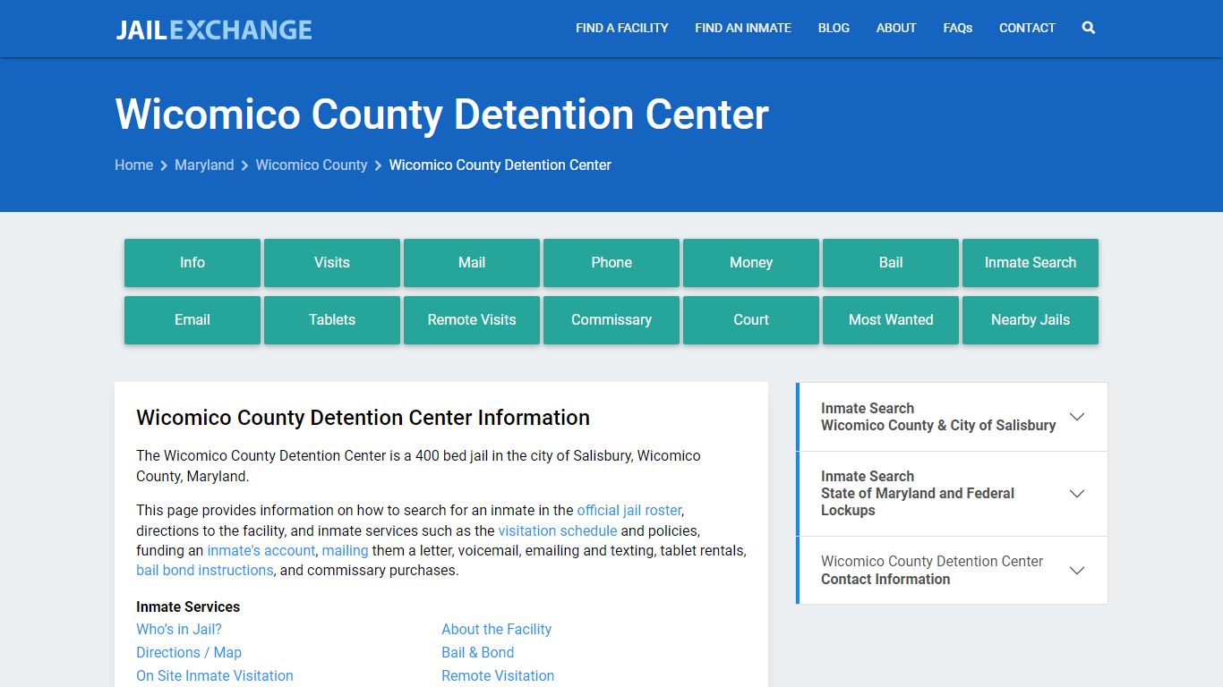 Wicomico County Detention Center - Jail Exchange